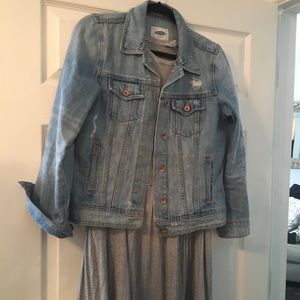 Bundle: Old Navy Denim Jacket and Zara Tee Dress